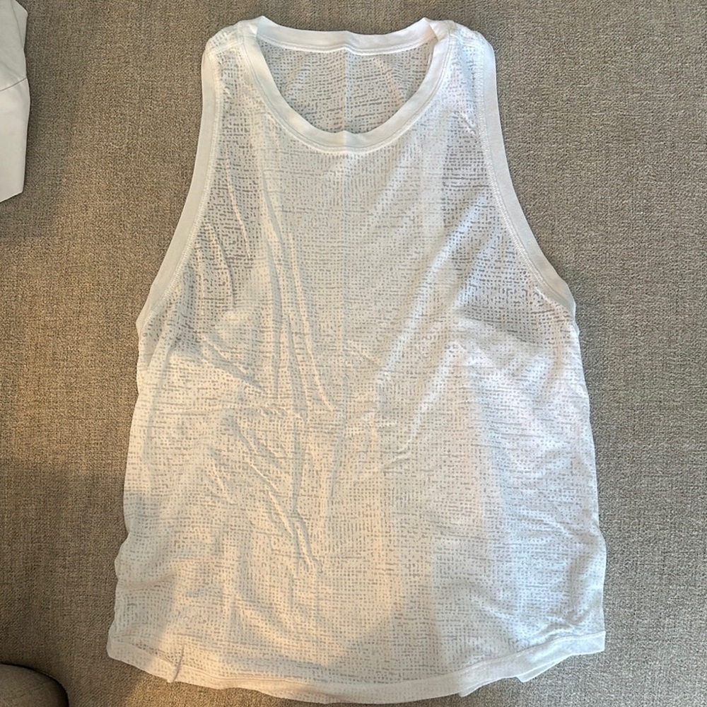 Lululemon Athletica White Relaxed Tank Top